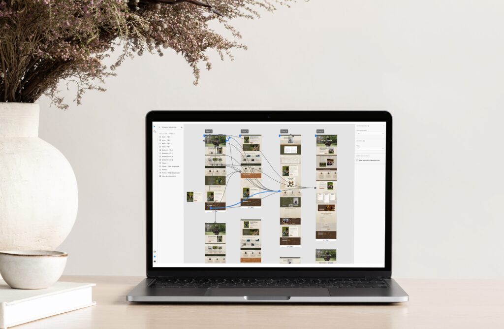 Ejemplo de diseño web en figma y adobe xd para estudio de pilates