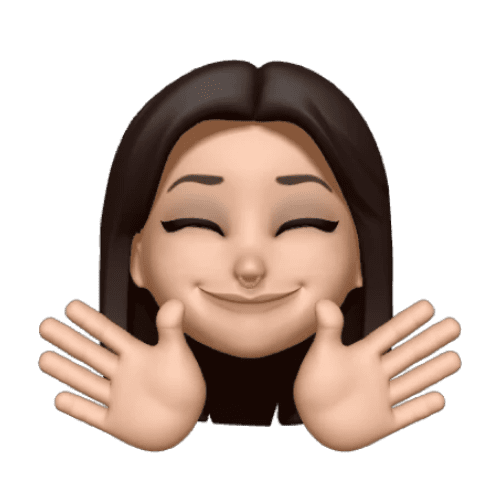 Emoji de Fátima Rojo Branding Studio expresando felicidad