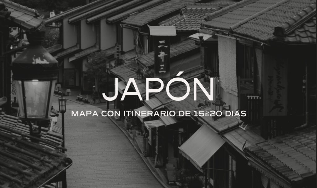 Mapa con itinerario de 15-20 días por Japón