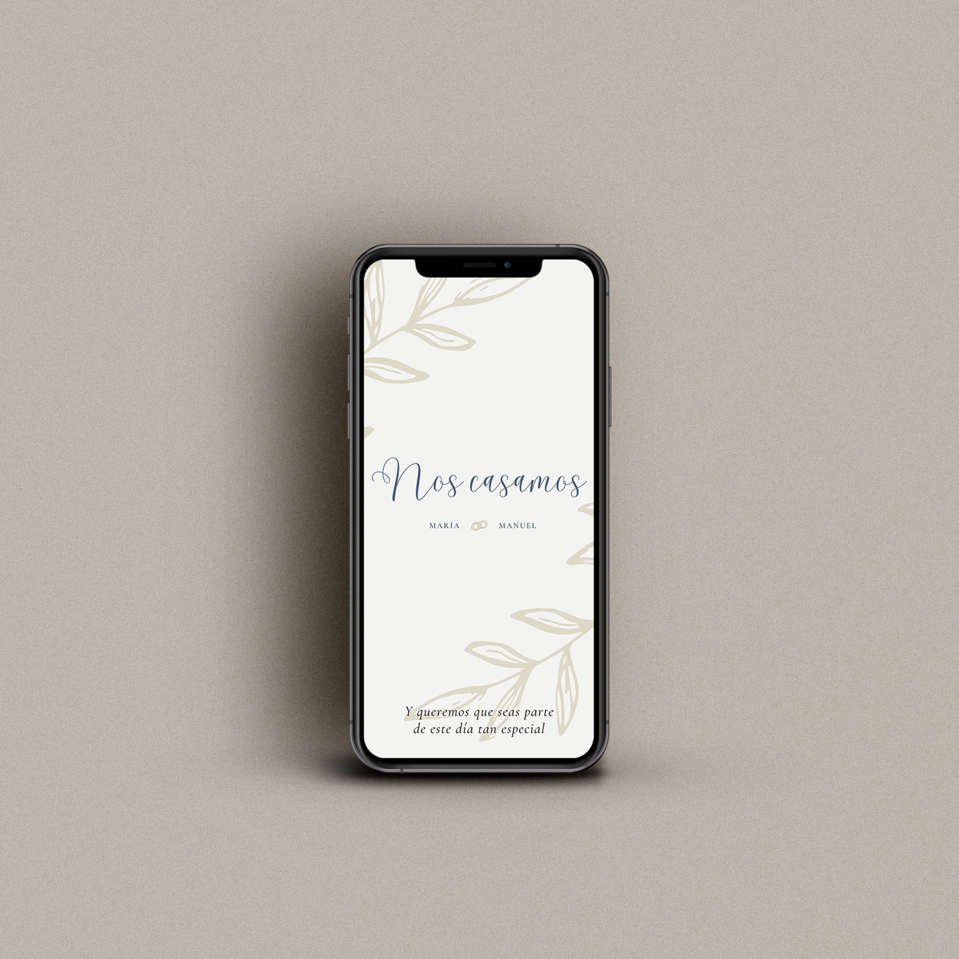 Diseño de invitación digital para bodas clásico